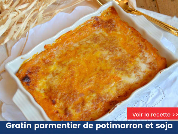 Gratin parmentier végétarien de potimarron et soja
